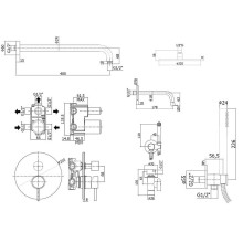 Комплект смесителей Paffoni Light KITZLIG019CR045 Хром
