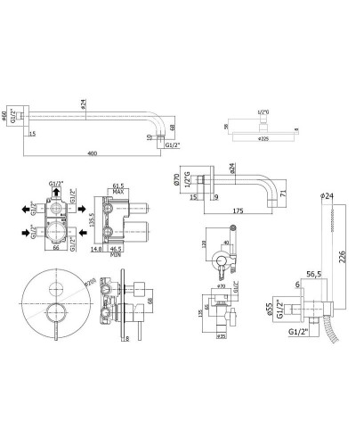 Комплект смесителей Paffoni Light KITZLIG019CR139 Хром