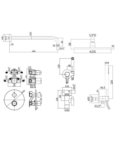 Комплект смесителей Paffoni Light KITZLIQ018CR Хром