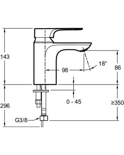 Комплект смесителей Jacob Delafon Aleo+ E72319-CP + E72314-CP