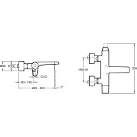 Комплект смесителей Jacob Delafon Avid E97369-CP + E97345-ND-CP
