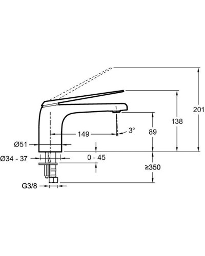 Комплект смесителей Jacob Delafon Avid E97369-CP + E97345-ND-CP