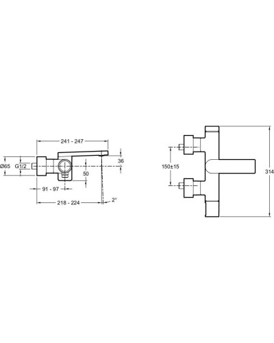 Комплект смесителей Jacob Delafon Composed E73095-CP + E73050-CP