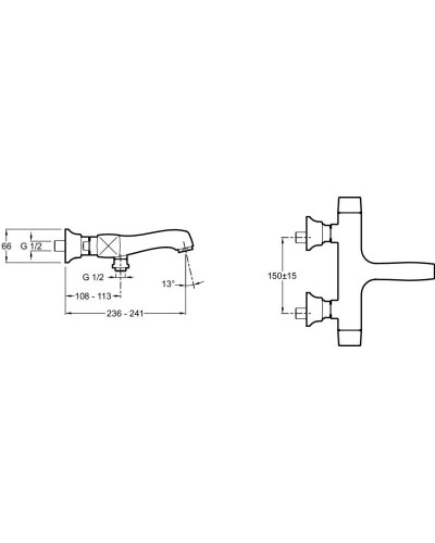 Комплект смесителей Jacob Delafon Margaux E16219-9-CP + E16230-4-CP