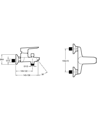 Комплект смесителей Jacob Delafon Oscar E29844-CP + E29842-CP