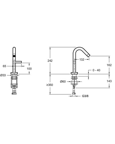 Комплект смесителей Jacob Delafon Stillness E12778-4-CP + E979-4-CP