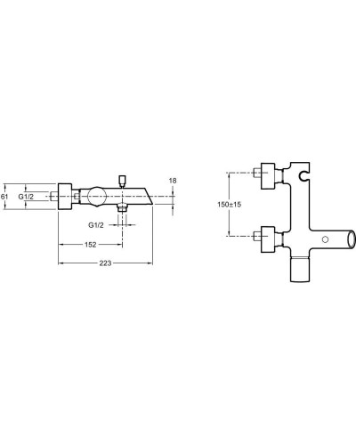 Комплект смесителей Jacob Delafon Toobi E8963-CP + E7329-CP
