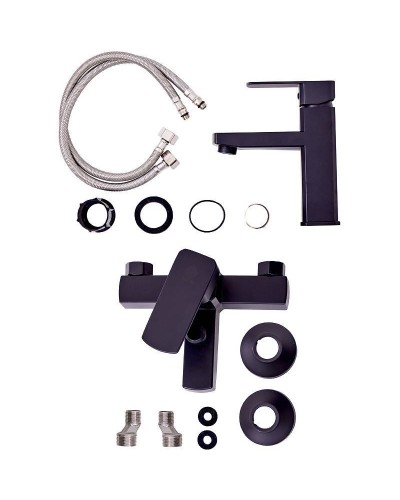 Комплект смесителей Orange OneLife P06-511b Черный матовый