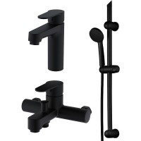 Комплект смесителей Orange OneLife P07-511b Черный матовый