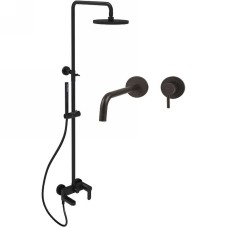 Комплект смесителей Paffoni Light KITCOL632NO006 Черный матовый