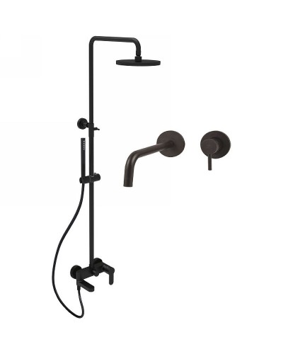 Комплект смесителей Paffoni Light KITCOL632NO006 Черный матовый