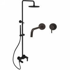 Комплект смесителей Paffoni Light KITCOL632NO007 Черный матовый