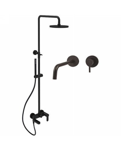 Комплект смесителей Paffoni Light KITCOL632NO007 Черный матовый