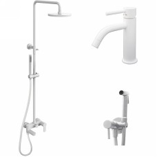 Комплект смесителей Paffoni Light KITZCOL632BO71 Белый матовый