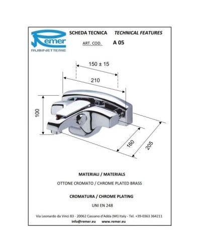 Комплект смесителей Remer Atmos A05 + A11