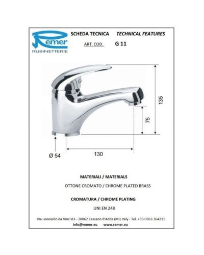 Комплект смесителей Remer Giga G46 + G11