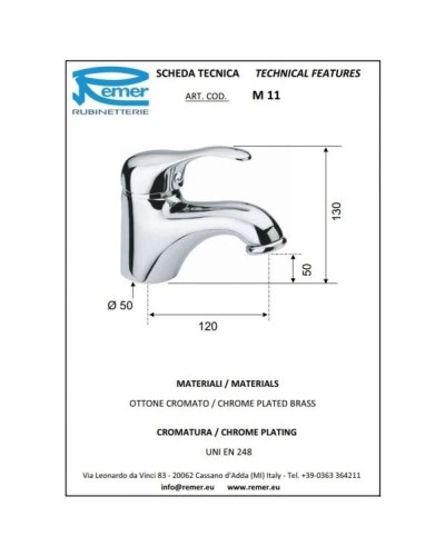 Комплект смесителей Remer Musa M05 + M11