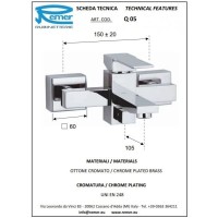 Комплект смесителей Remer Qubika Q05 + Q11