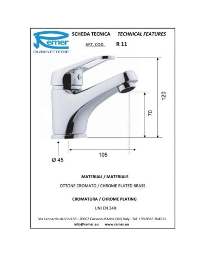 Комплект смесителей Remer Remix R02 + R11