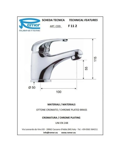 Комплект смесителей Remer Serie 35 F49 + F11