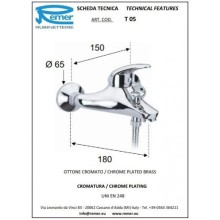 Комплект смесителей Remer Ten T05 + T11