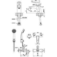 Комплект смесителей Bravat Drop F00308C