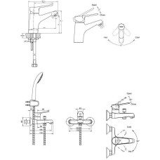 Комплект смесителей Bravat Eco F00313C