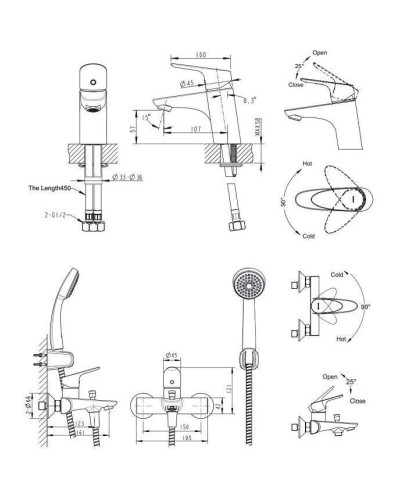Комплект смесителей Bravat Drop-D F00312C