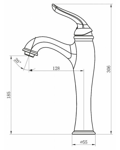 Комплект смесителей BelBagno Tiffani TIF-LMC-VASM-CRM Хром