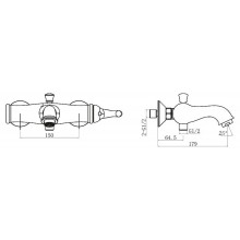 Комплект смесителей BelBagno Tiffani TIF-LMC-VASM-CRM Хром