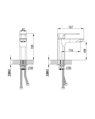 Комплект смесителей IDDIS Slide SLIBL00I02 + SLIBL00I01