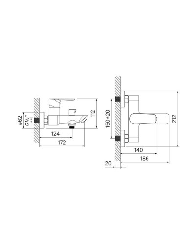 Комплект смесителей IDDIS Cloud CLOWG02I02 + CLOWG00I01