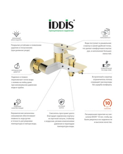 Комплект смесителей IDDIS Cloud CLOWG02I02 + CLOWG00I01