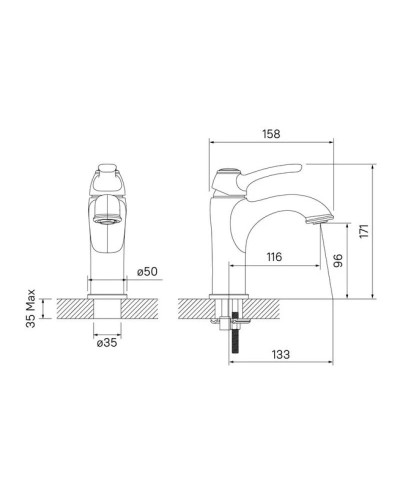 Комплект смесителей IDDIS Oldie OLDBR00I02 + OLDBR00I01