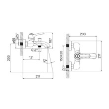 Комплект смесителей IDDIS Oldie OLDSB00I02 + OLDSB00I01