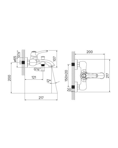Комплект смесителей IDDIS Oldie OLDSB00I02 + OLDSB00I01