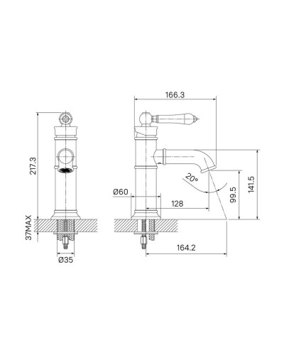 Комплект смесителей IDDIS Oxford OXFSB02I02 + OXFSB00I01