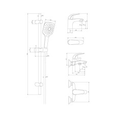 Комплект смесителей Damixa Palace Bit 409310000