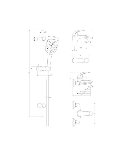 Комплект смесителей Damixa Palace Bit 409310000