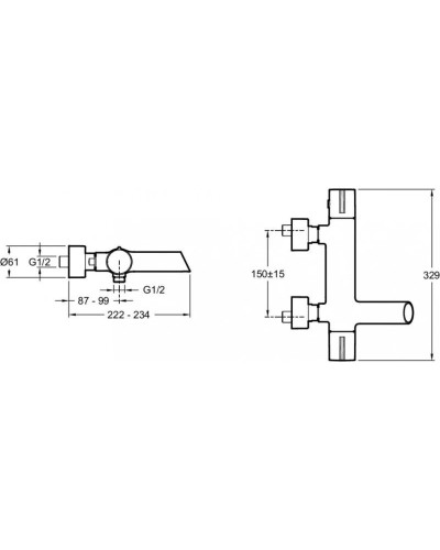 Комплект смесителей Jacob Delafon Toobi E8992-CP + E7329-CP + E99898RU-CP