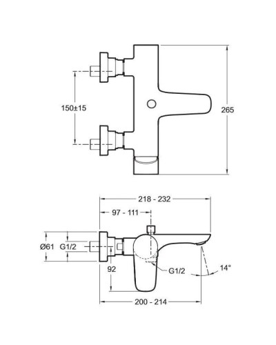 Комплект смесителей Jacob Delafon Aleo E72282-CP + E72277-4-CP + E99898RU-CP