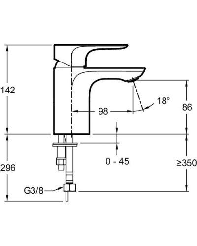 Комплект смесителей Jacob Delafon Aleo E72282-CP + E72277-4-CP + E99898RU-CP