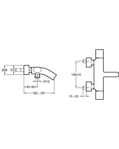 Комплект смесителей Jacob Delafon Talan E10089RU-CP + E10378RU-CP + E99898RU-CP