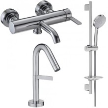 Комплект смесителей Jacob Delafon Stillness E12778-4-CP + E979-4-CP + E99898RU-CP