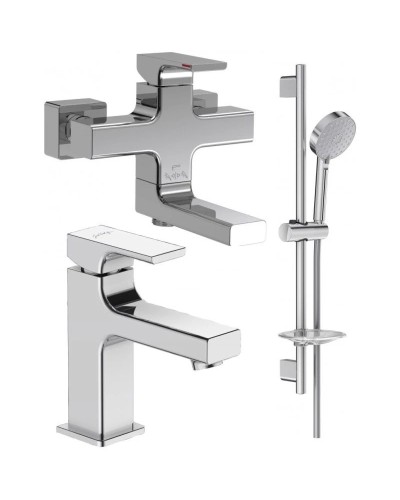 Комплект смесителей Jacob Delafon Strayt E45370-CP + E8919-CP + E99898RU-CP