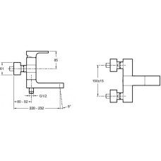 Комплект смесителей Jacob Delafon Strayt E45370-CP + E8919-CP + E99898RU-CP