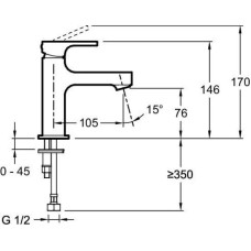 Комплект смесителей Jacob Delafon Strayt E45370-CP + E8919-CP + E99898RU-CP
