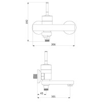 Комплект смесителей Damixa Arc 291000000 + 290217464