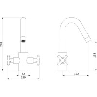 Комплект смесителей Damixa Neo Classic 241000000 + 240210000