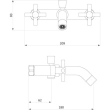 Комплект смесителей Damixa Neo Classic 281000000 + 280210000